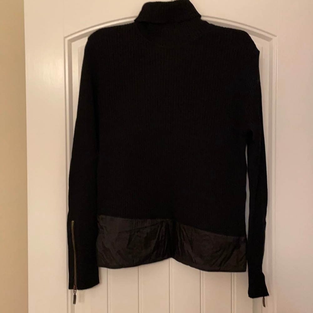 Italian Clorinda Black Turtleneck Sweater